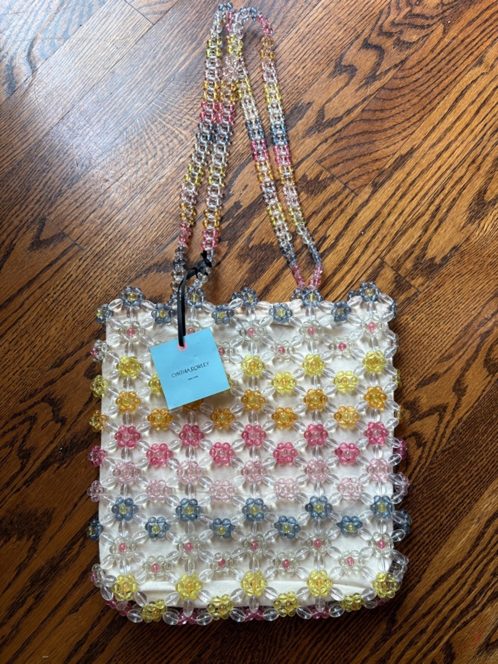 Cynthia Rowley Beaded Tote Bag Purse